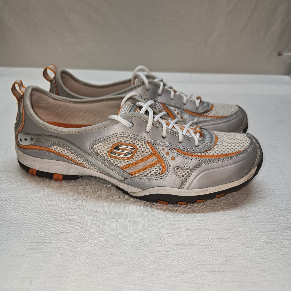 Skechers Gray and Orange Women's Sneakers